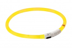 Obojek pro psy svítící LED - žlutý
